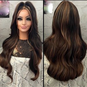 Human hair blended wig